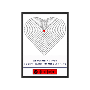 Portrait Framed Art Print Aerosmith - I Dont Want to Miss a Thing