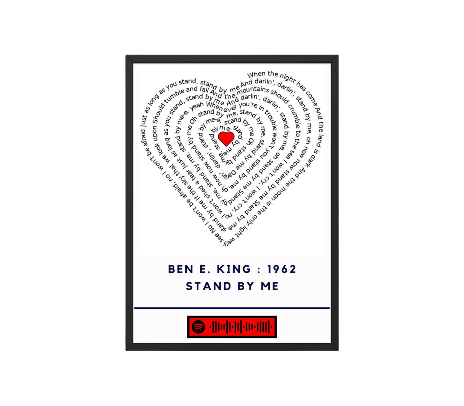 Portrait Framed Art Print Ben E King - Stand by Me