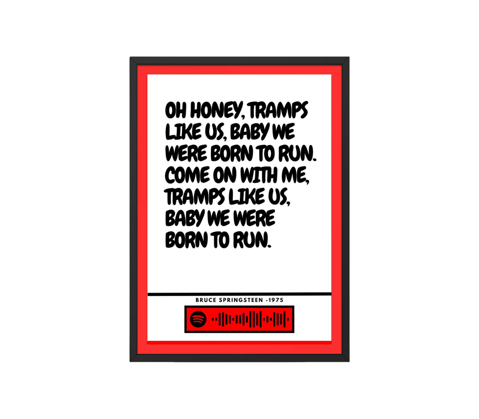 Portrait Framed Art Print Bruce Springsteen - Born to Run