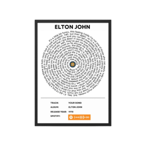 Portrait Framed Art Print SLVS 007 Elton John - Your song