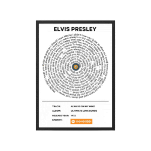 Portrait Framed Art Print SLVS 008 Elvis Presley - Always on my mind