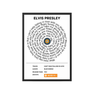 Portrait Framed Art Print SLVS 009 Elvis Presley - Cant help falling in love