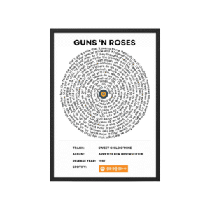 Portrait Framed Art Print SLVS 011 Guns 'n Roses - Sweet child o'mine