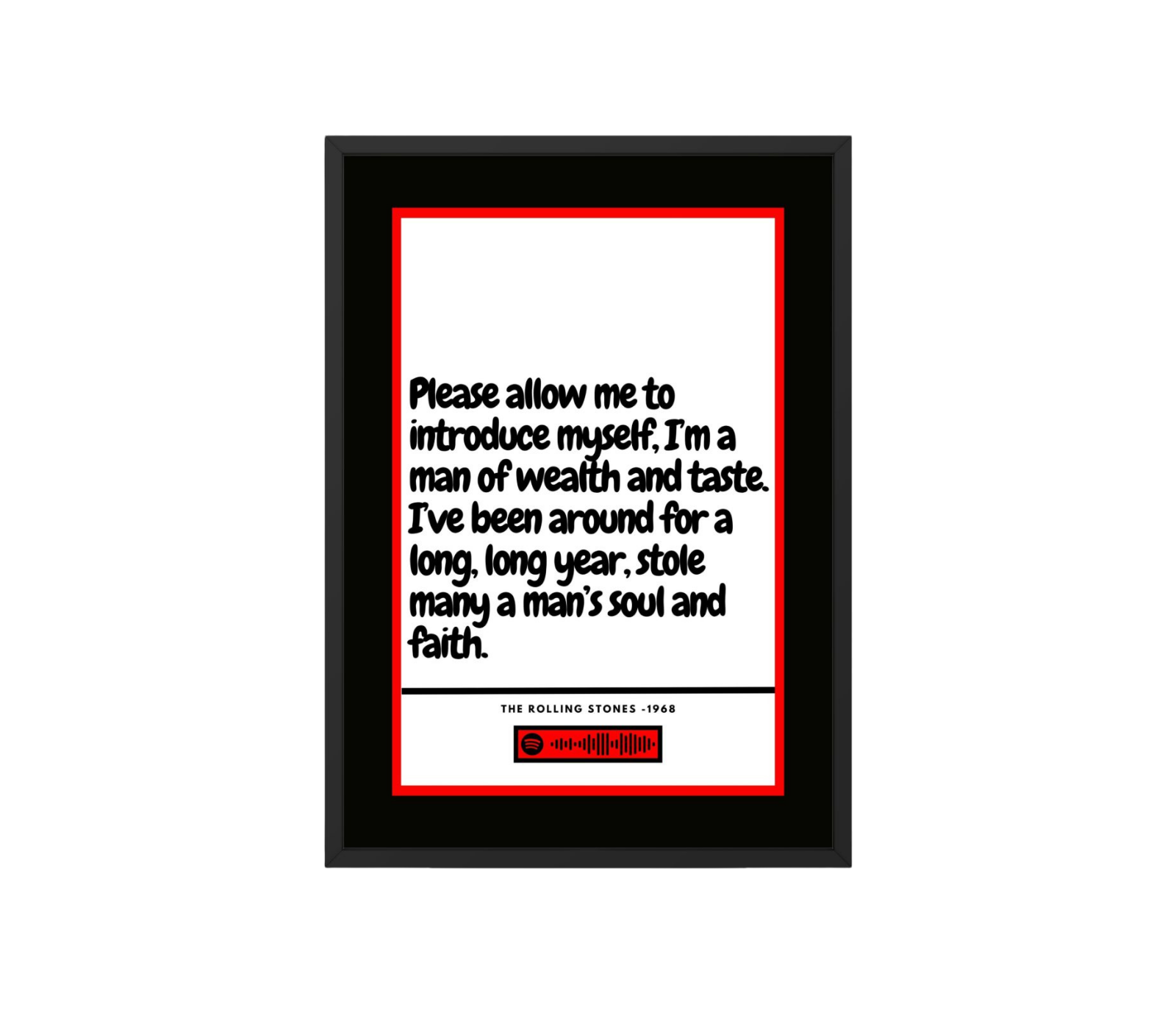 Portrait Framed Art Print The Rolling Stones - Sympathy For The Devil