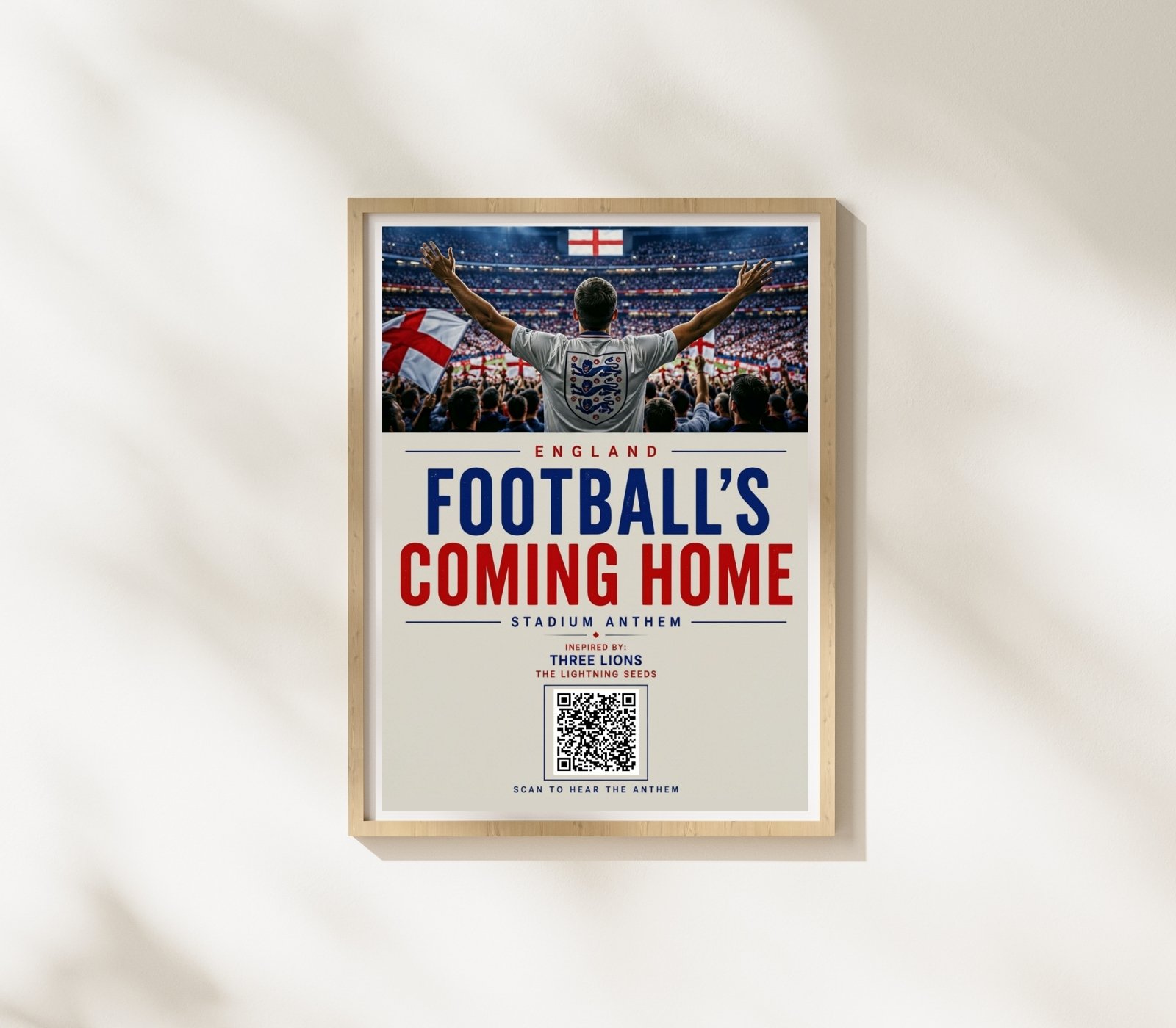 Portrait Framed Art Print England FC Anthem