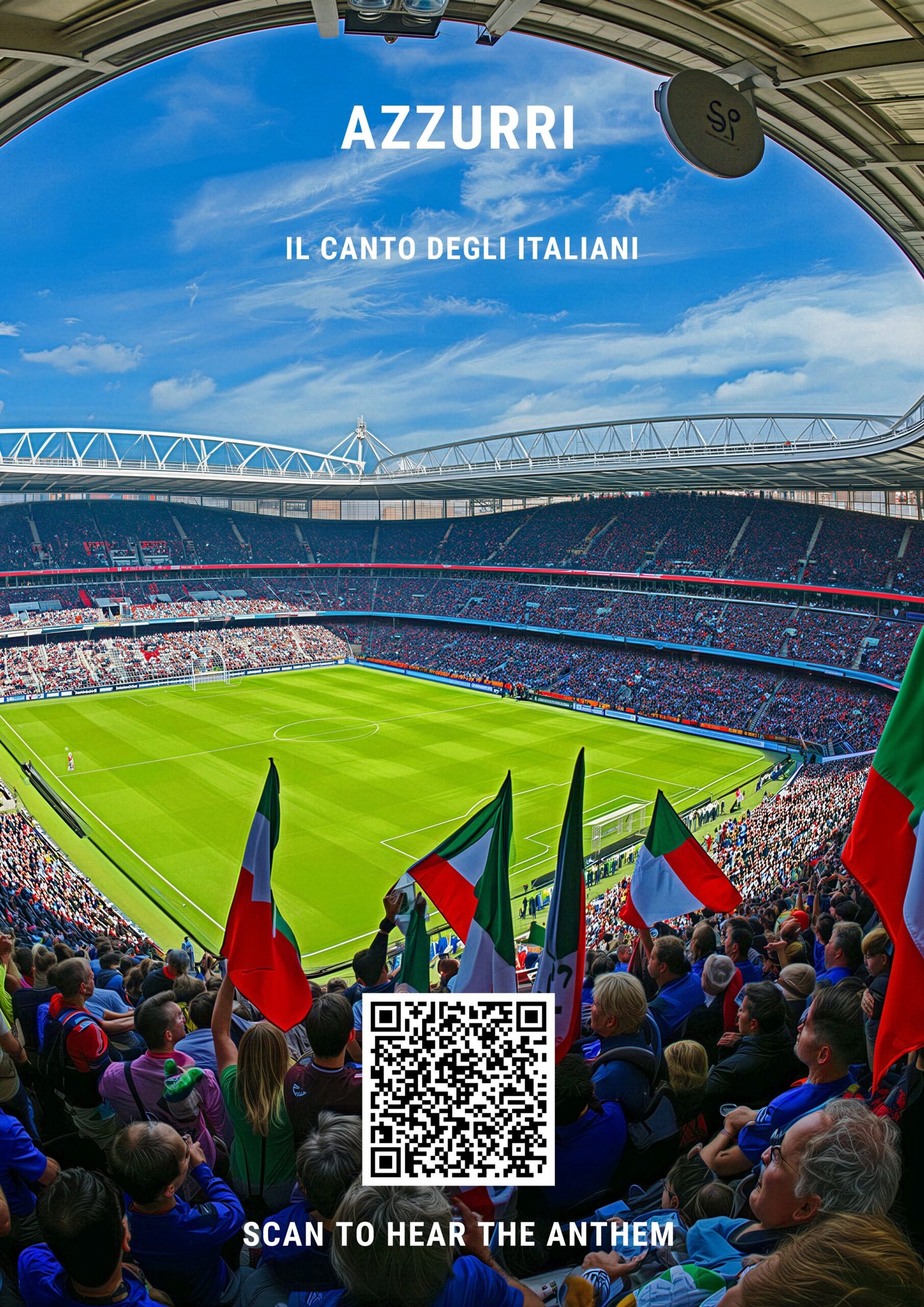 Portrait Framed Art Print Italy FC Anthem - Image 2