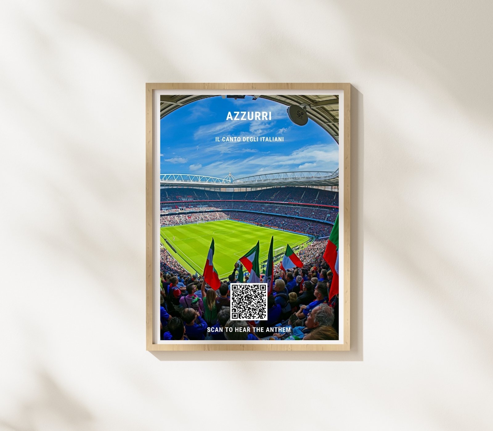 Portrait Framed Art Print Italy FC Anthem