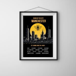 Portrait Framed Art Print Sound of Manchester A3 - alternate view