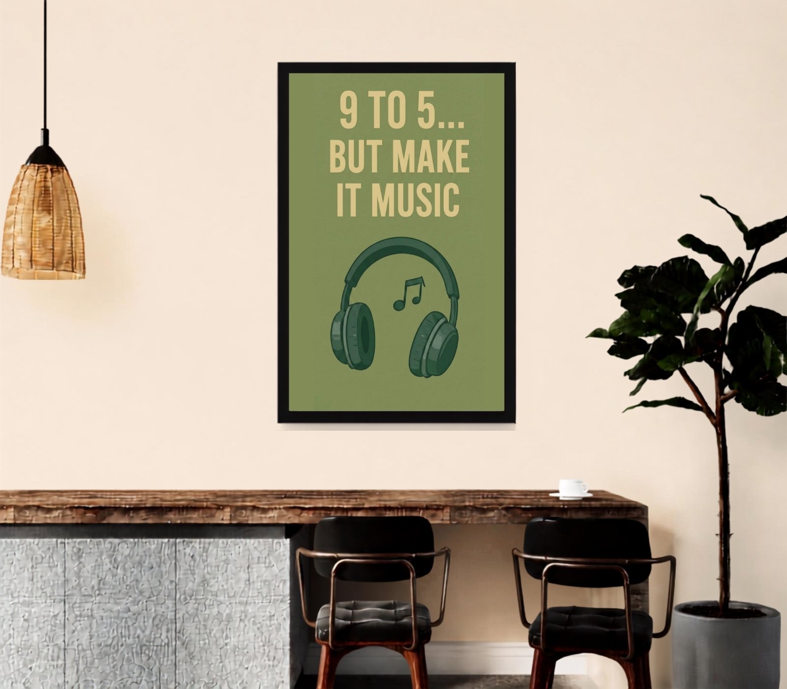 Portrait Framed Art Print 9 to 5 Music