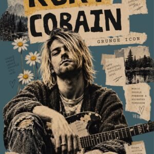 Portrait Framed Art Print Kurt Cobain - alternate view