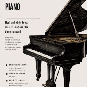 Portrait Framed Art Print Piano - alternate view