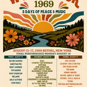 Portrait Framed Art Print Woodstock Festival A2 - alternate view